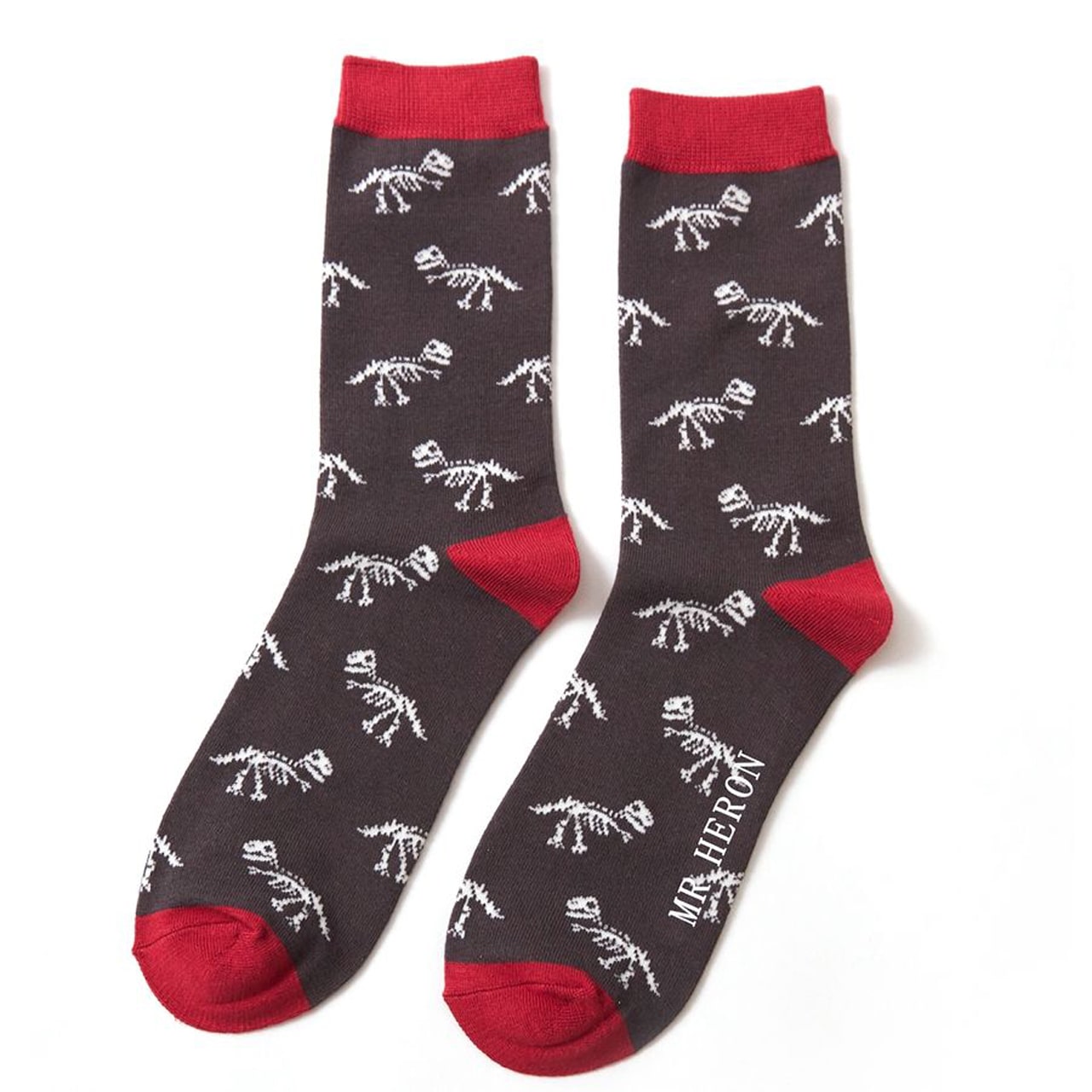 Mr. Heron Socken Dinos grau