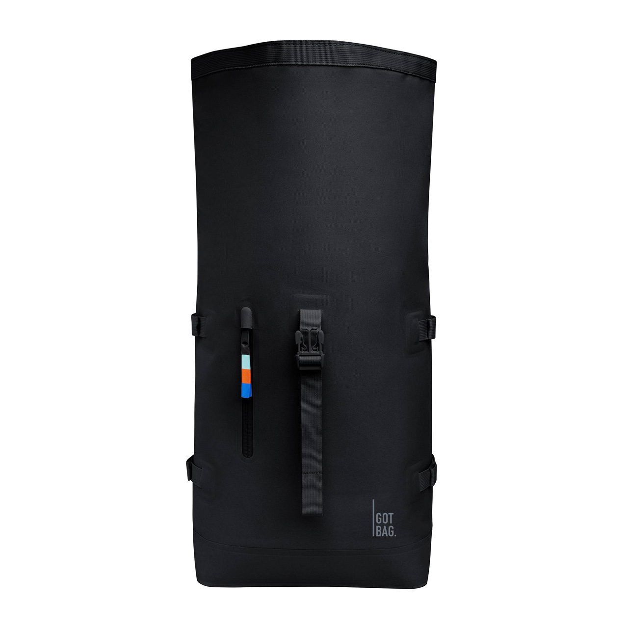 GOT BAG Rolltop 2.0 schwarz aufgerollt