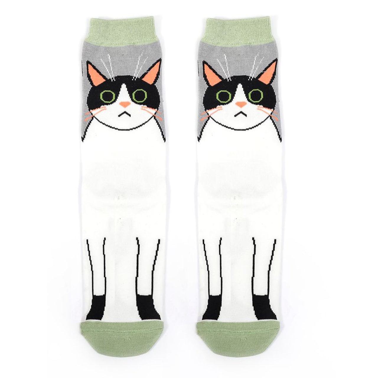 Miss Sparrow Socken Katze weiss front