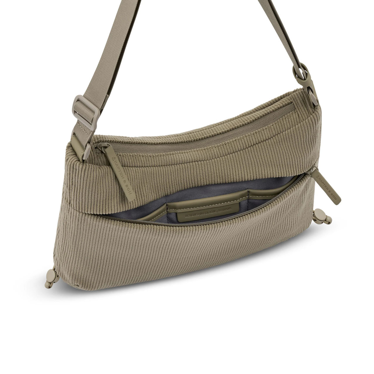Kapten & Son Handtasche Skara small cord dusty khaki
