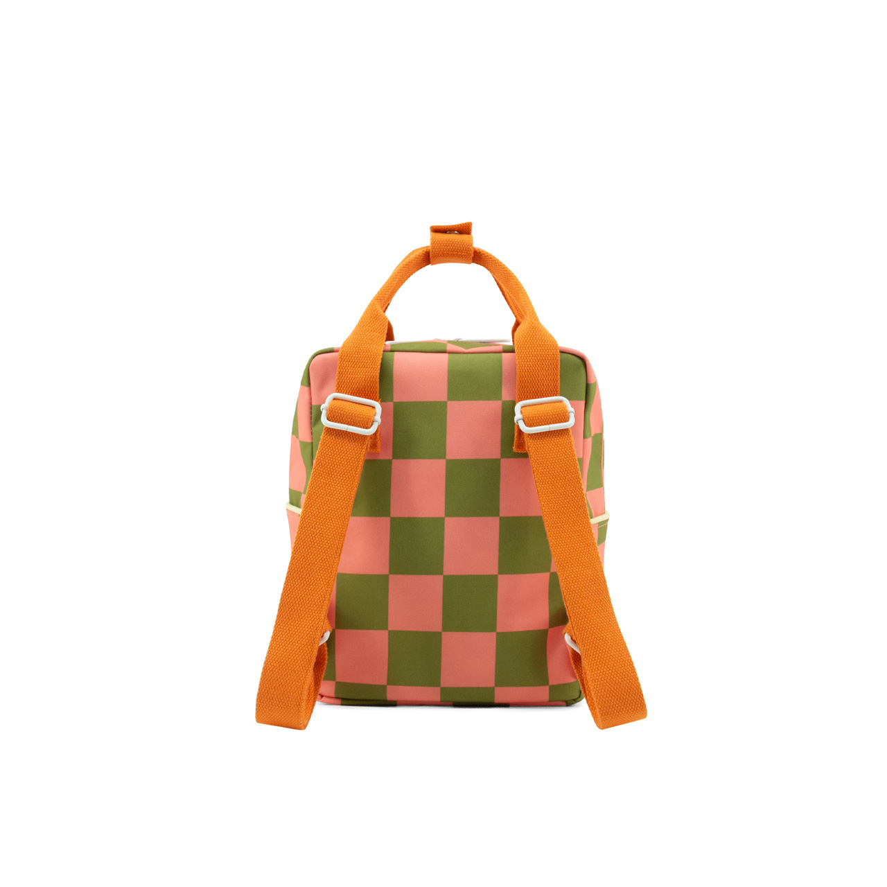 Sticky Lemon Kinder-Rucksack karo grün back