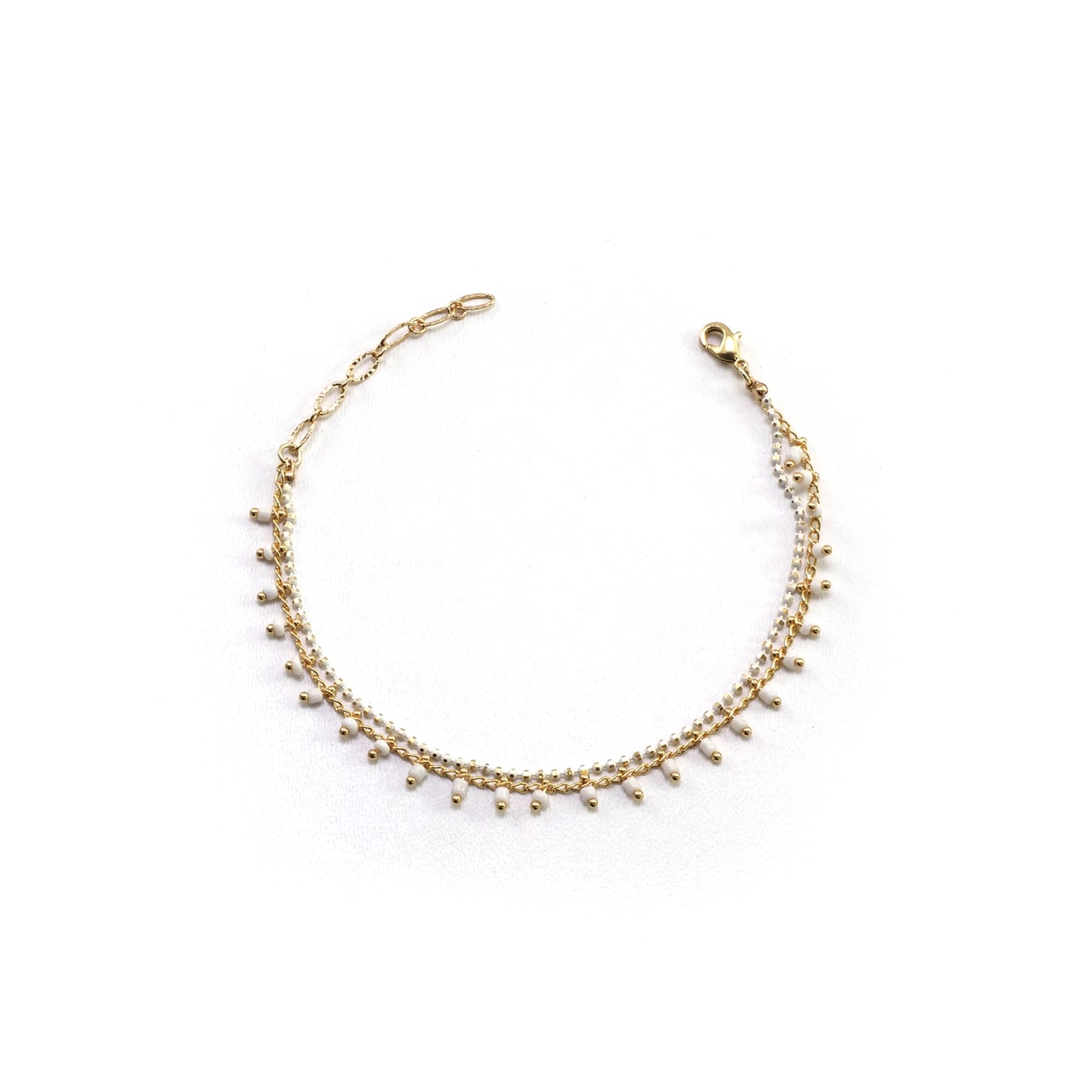 Armkette zweifach weiss