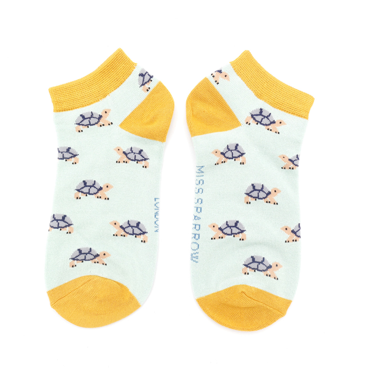 Miss Sparrow Socken low Schildkröten mint