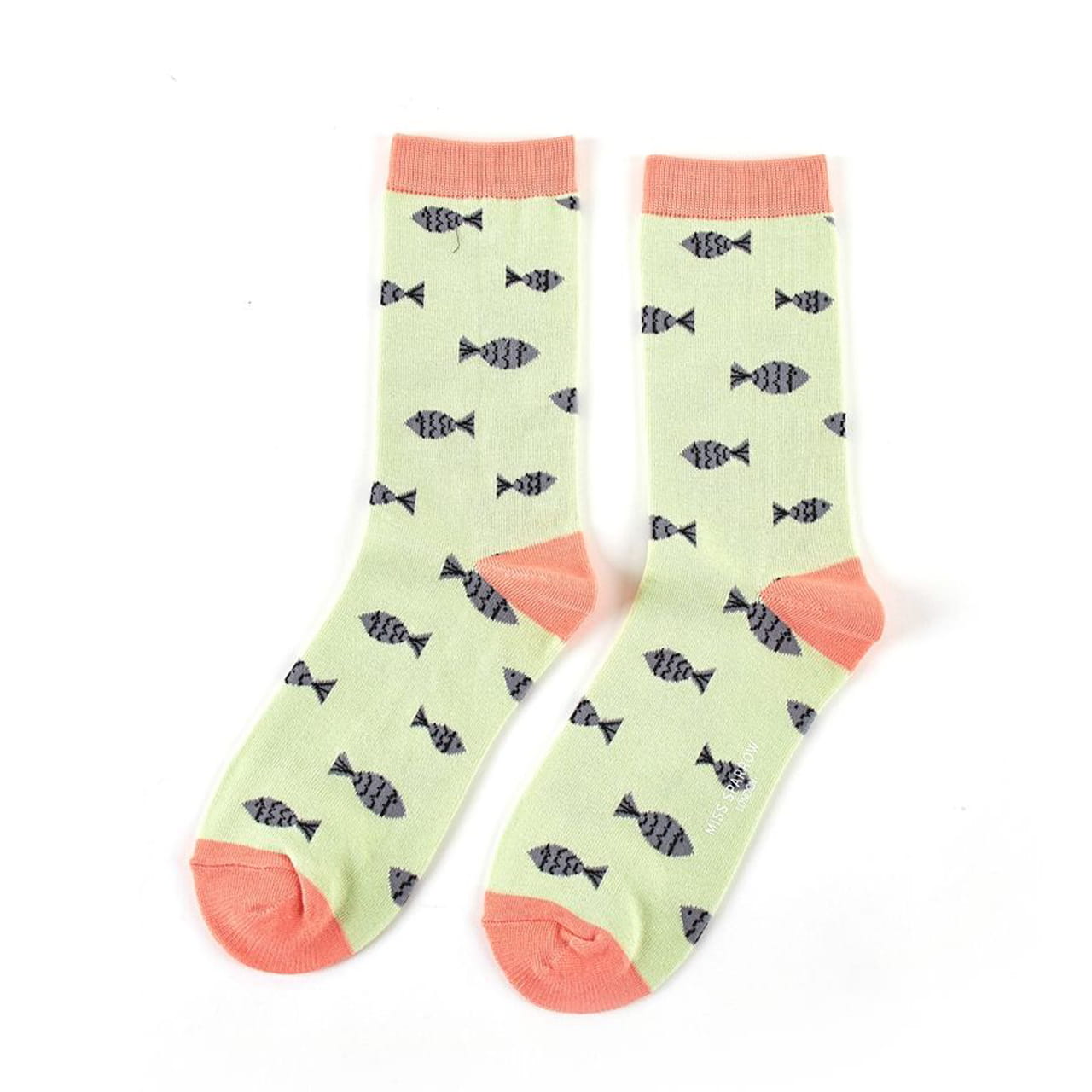 Miss Sparrow Socken Fische