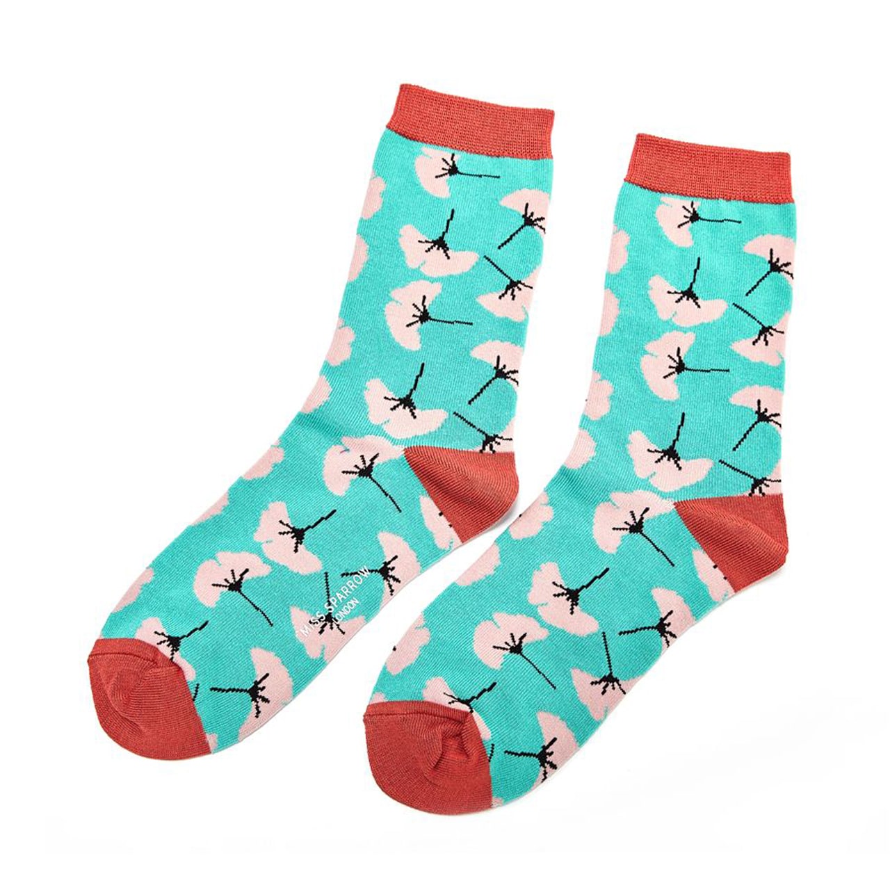 Miss Sparrow Socken Ginkgo gruen