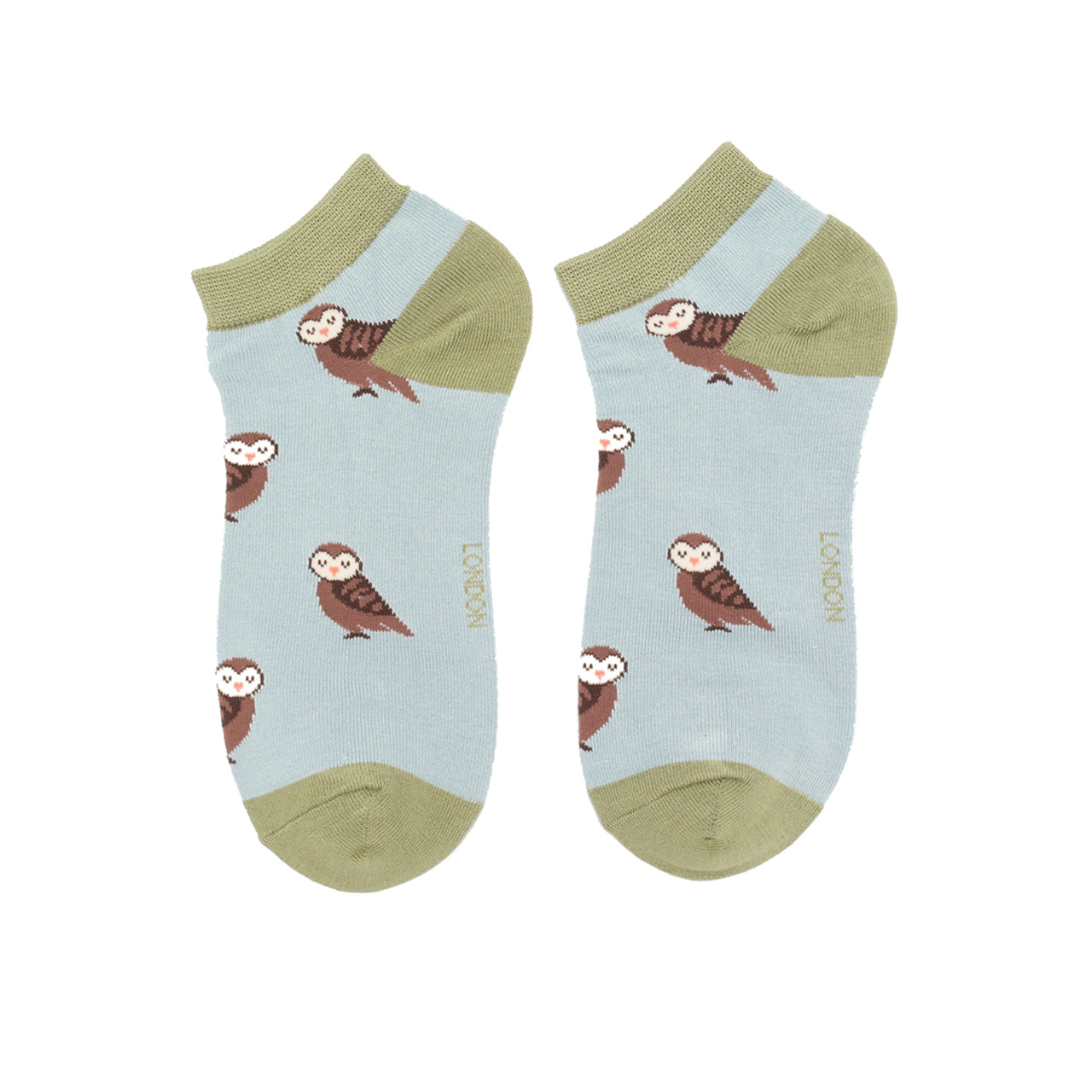 Miss Sparrow Socken low Eulen hellblau