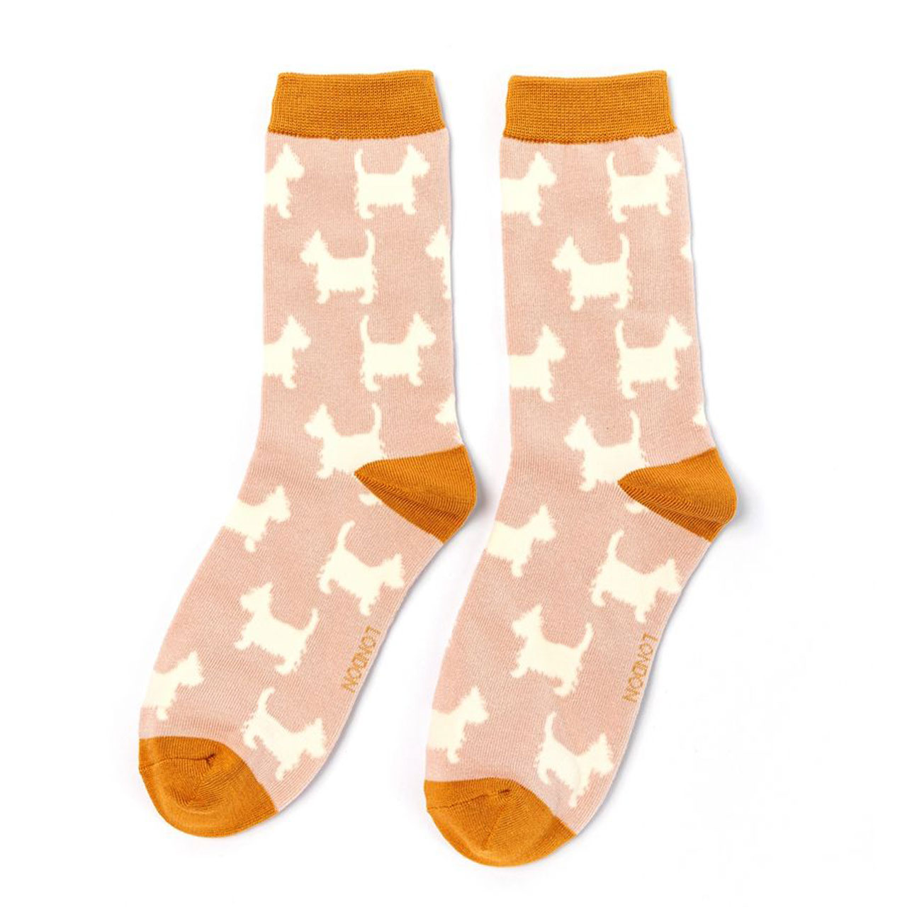 Miss Sparrow Socken Scotties rosa front