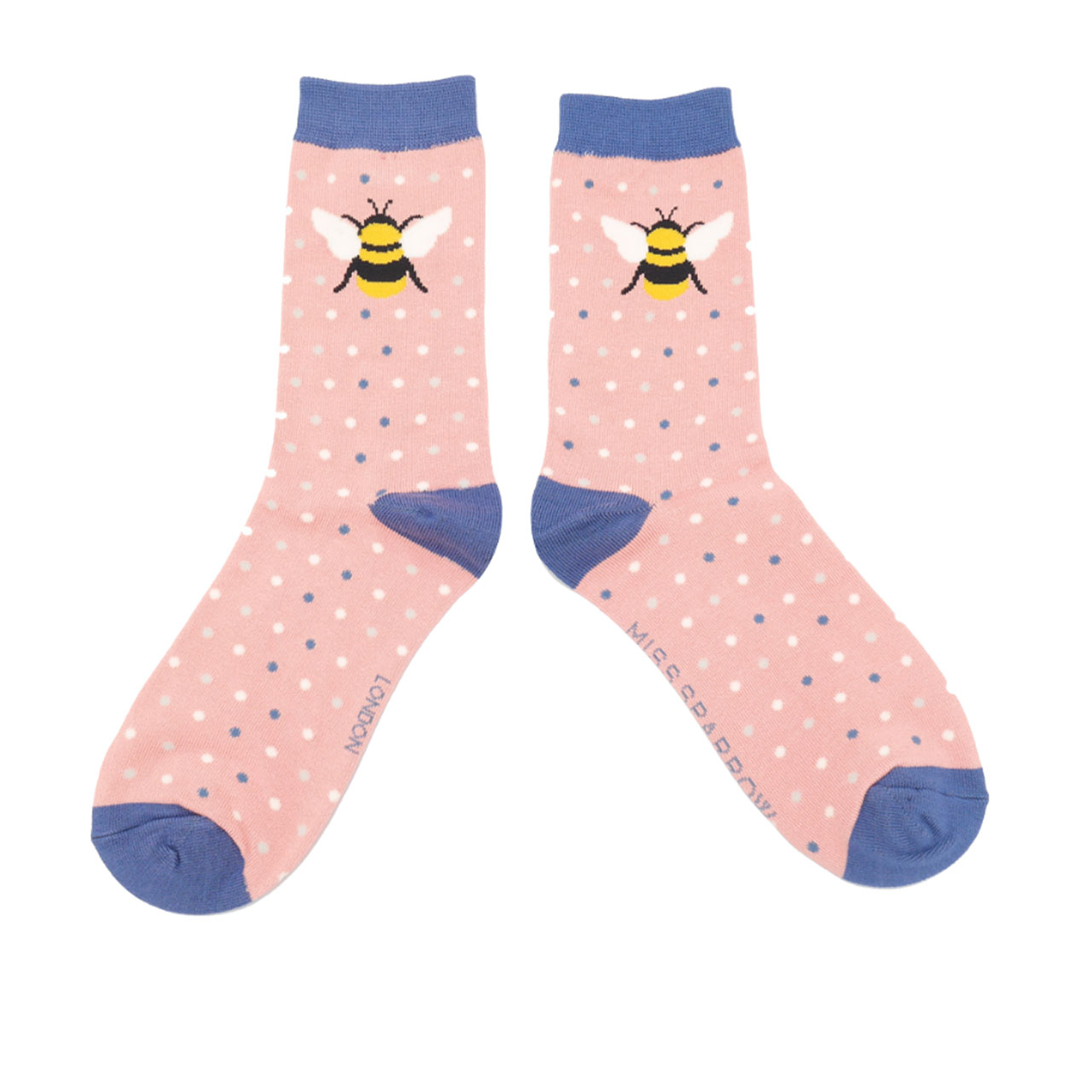 Miss Sparrow Socken Hummel rosa
