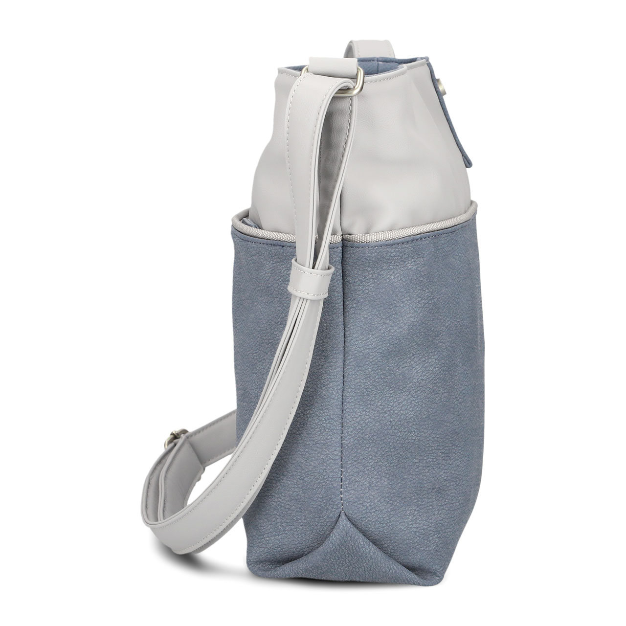 ZWEI Tasche Jana J10 nubuk sky Seite links