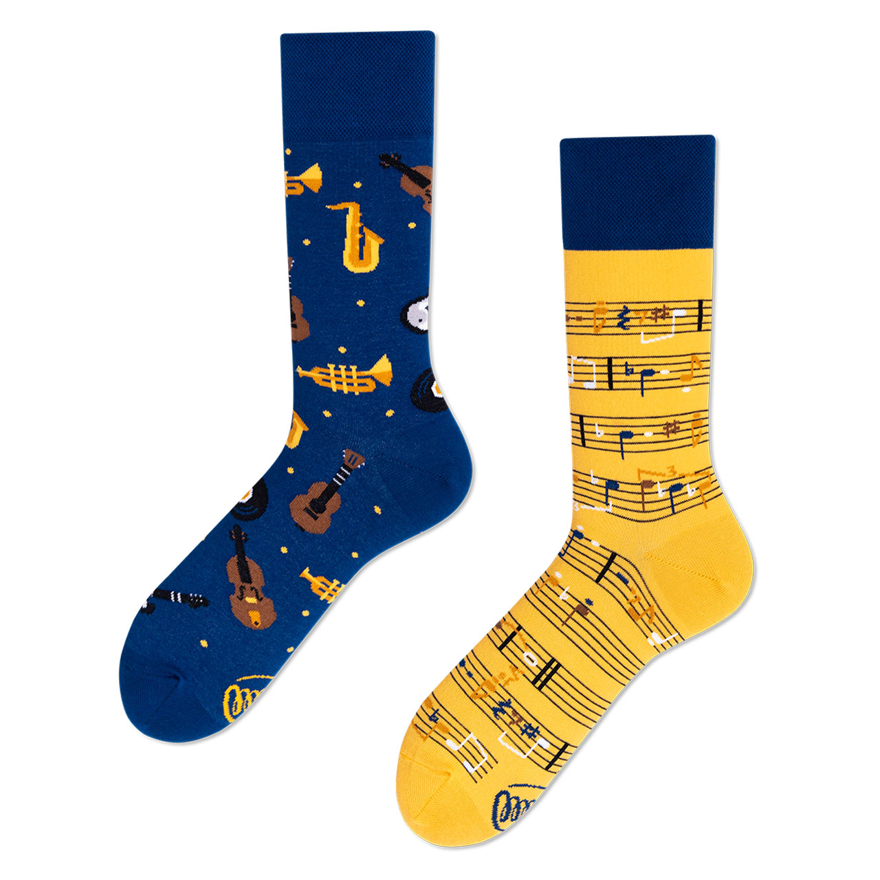 Many Mornings Socken Music Notes
