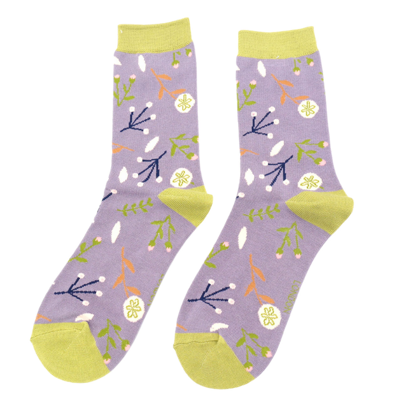 Miss Sparrow Socken Blumen abstrakt lila