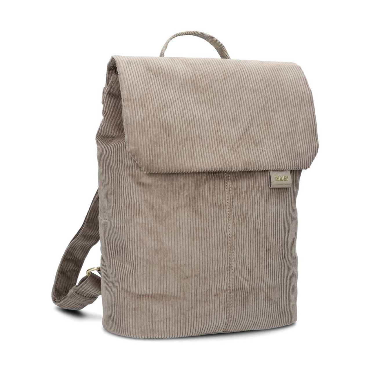 ZWEI Rucksack Mademoiselle MR13 cord mocca schraeg