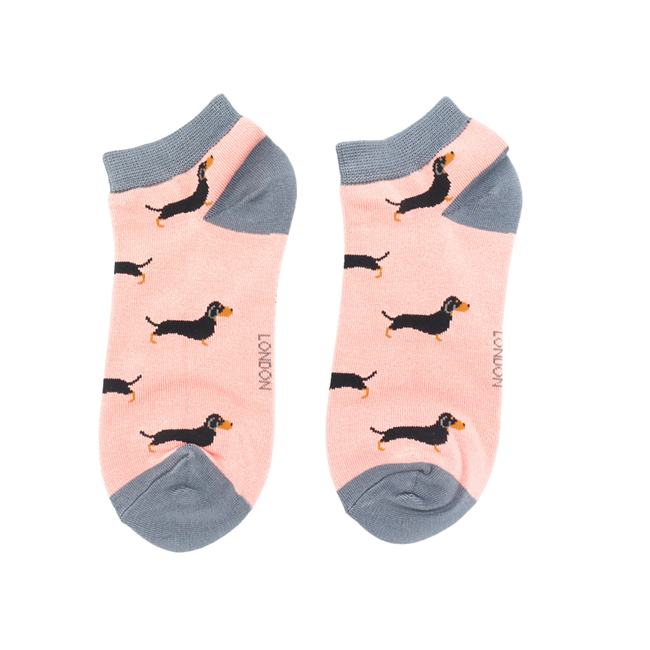 Miss Sparrow Socken low Dackel rosarot