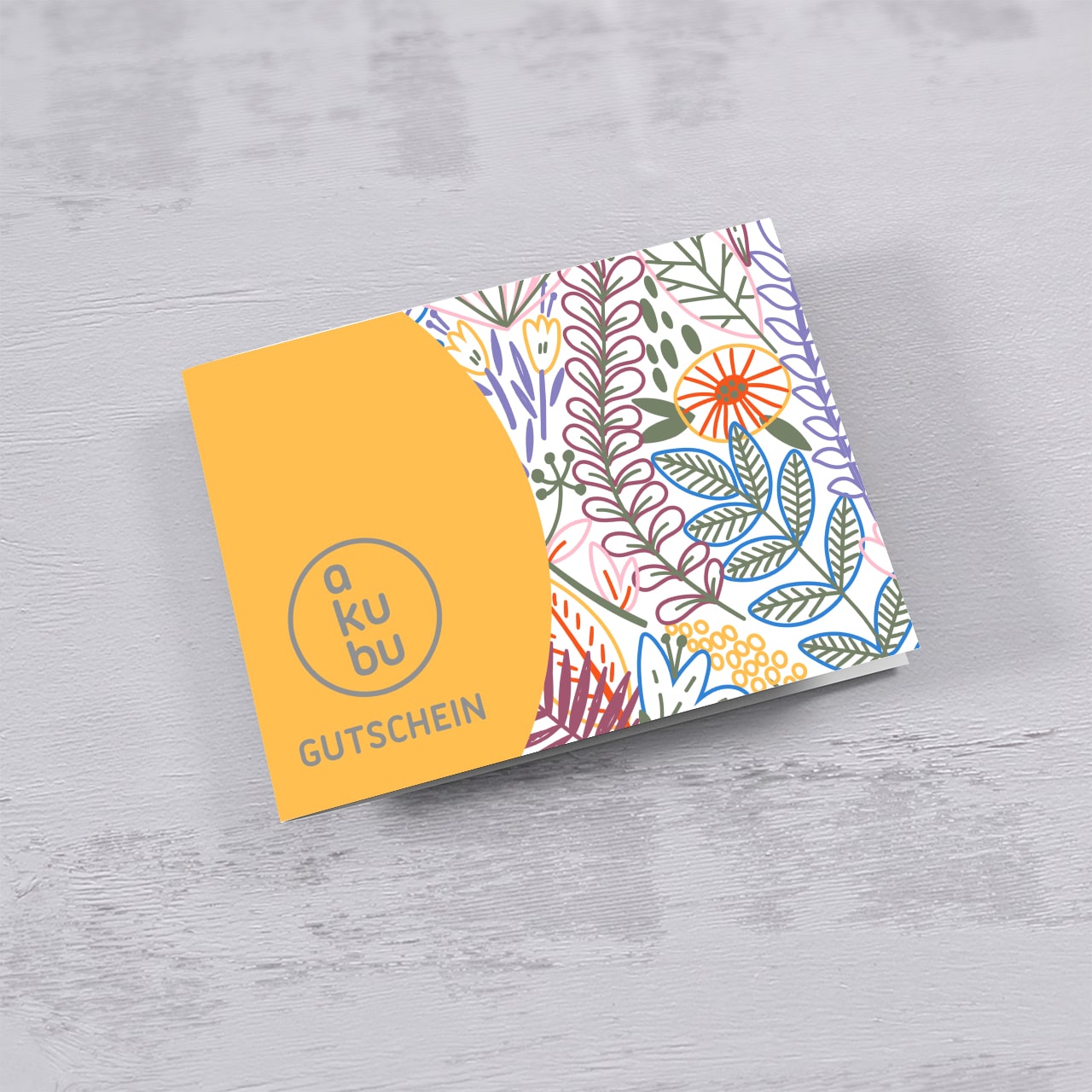 Akubu Gutschein 50 Mockup