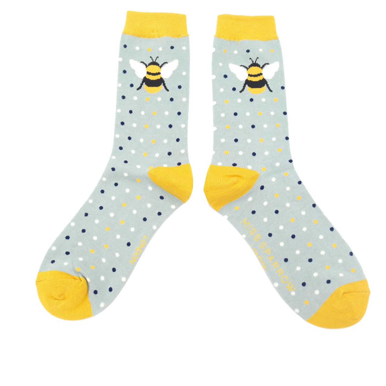 Miss Sparrow Socken Hummel hellblau