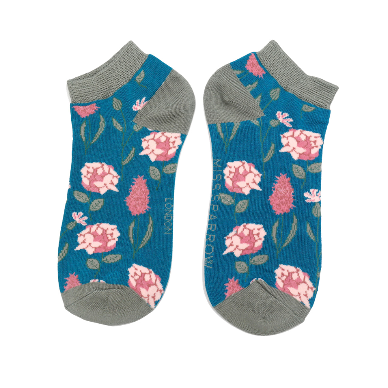 Miss Sparrow Socken low Botany teal