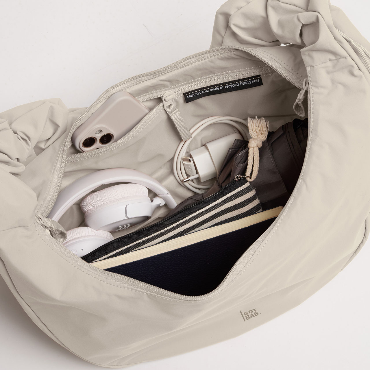 GOT BAG Moon Bag ruffle soft shell mono offen