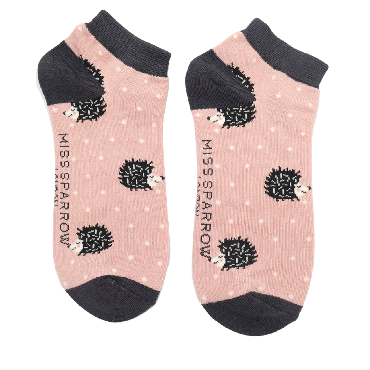Miss Sparrow Socken low Igel rosa