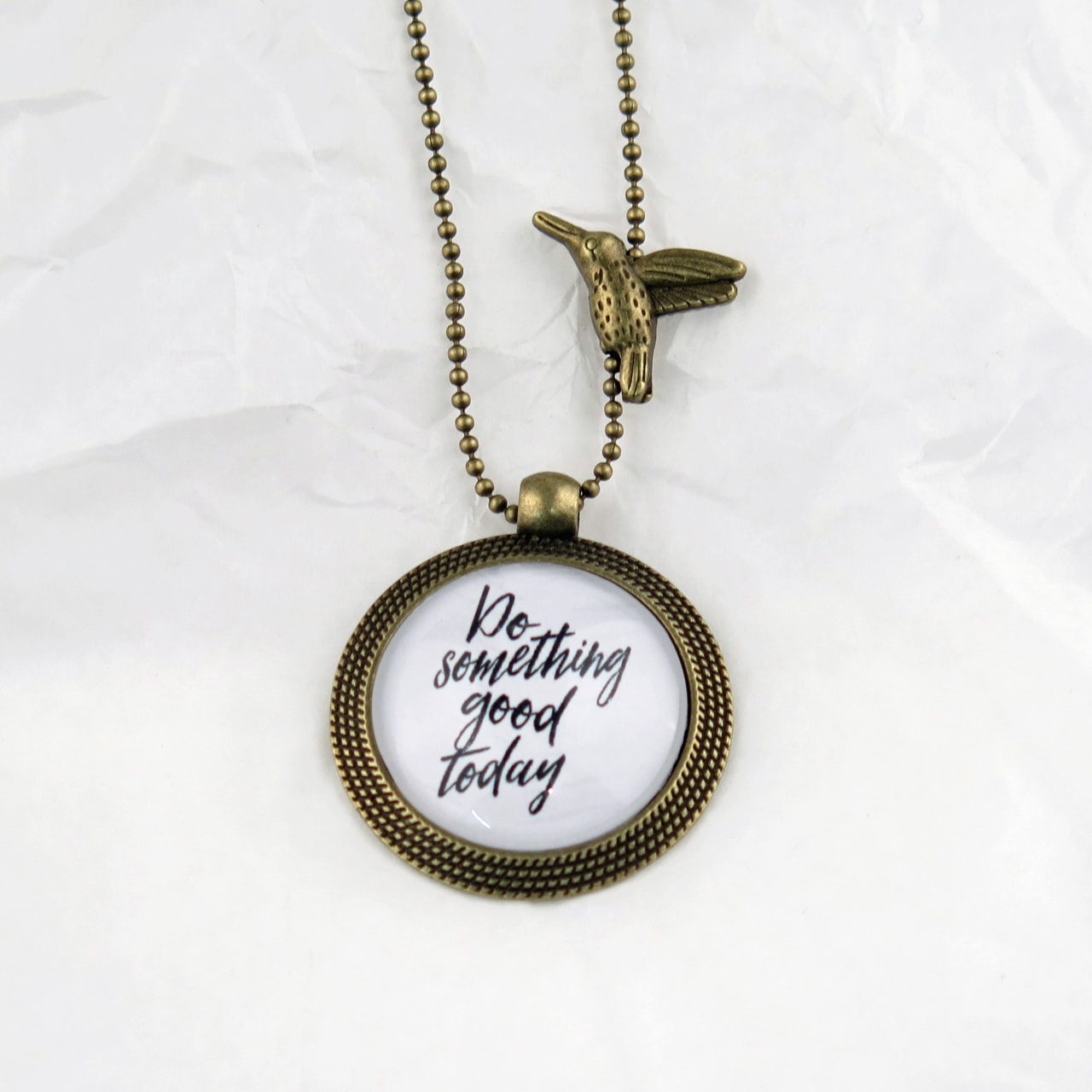 Medaillon-Halskette Do something good