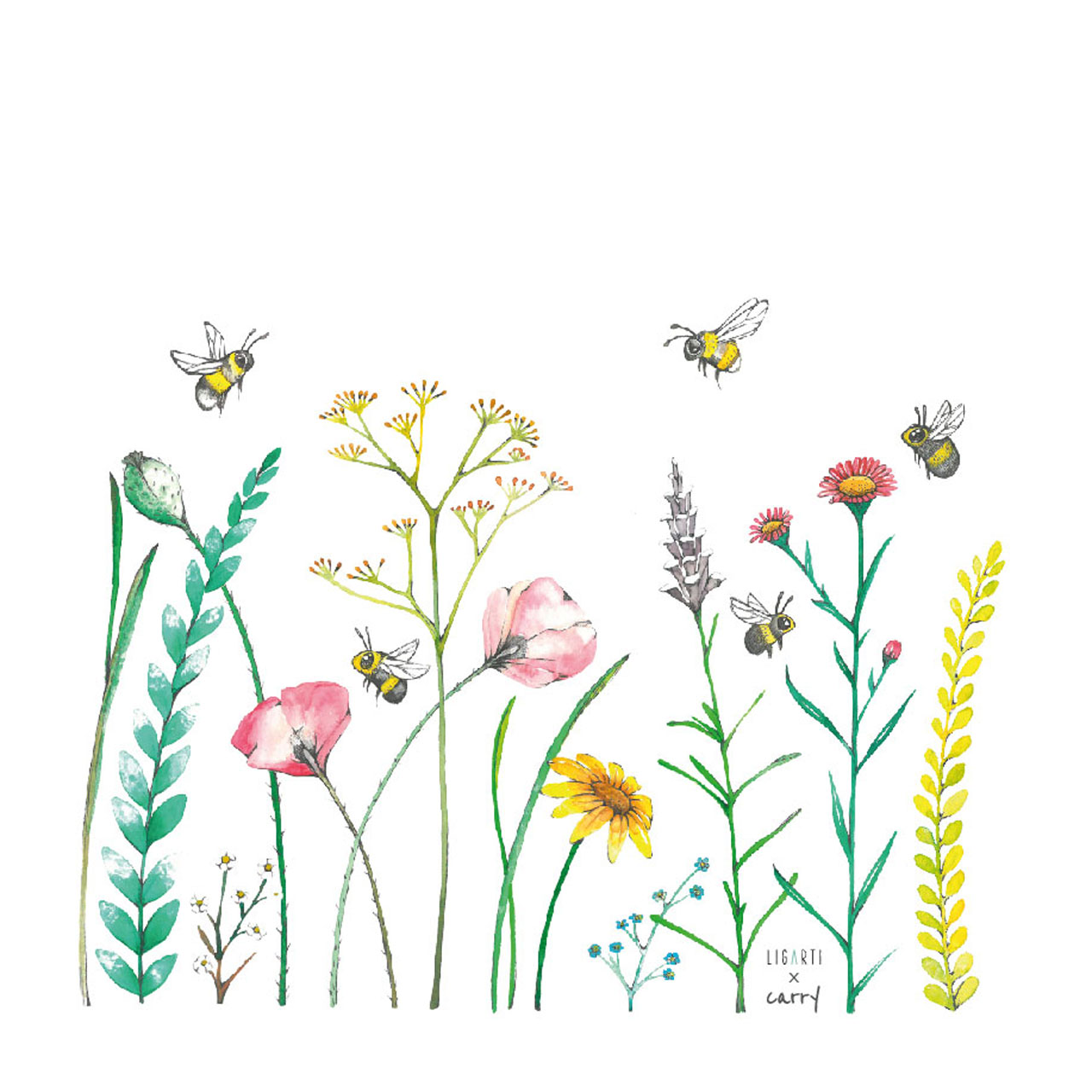 CARRY Flasche Let The Bees Be 0,7l Motiv