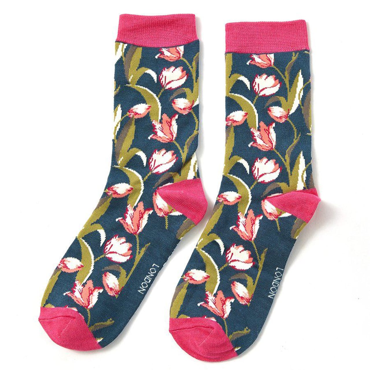 Miss Sparrow Socken Tulpen 3er Set Grün