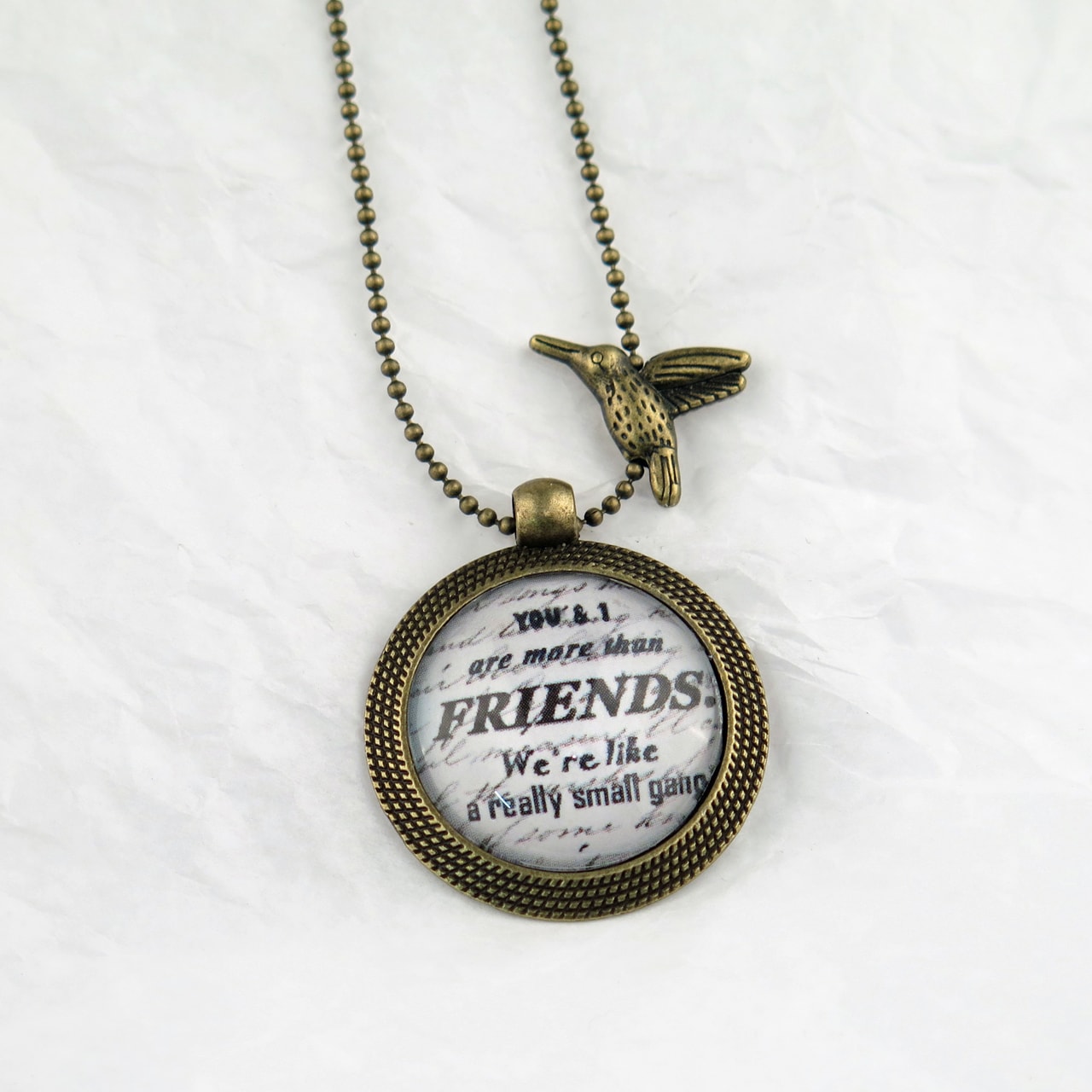 Medaillon-Halskette More than Friends