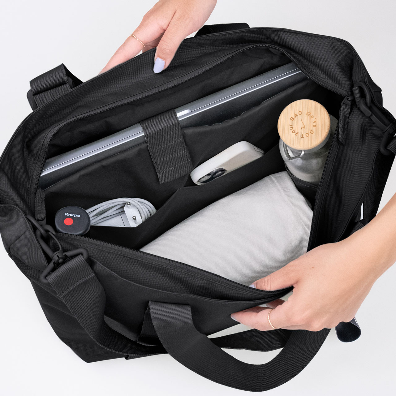 GOT BAG Tote Bag schwarz mono offen