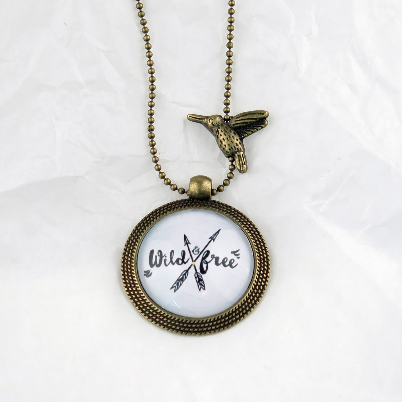 Medaillon-Halskette Wild + Free