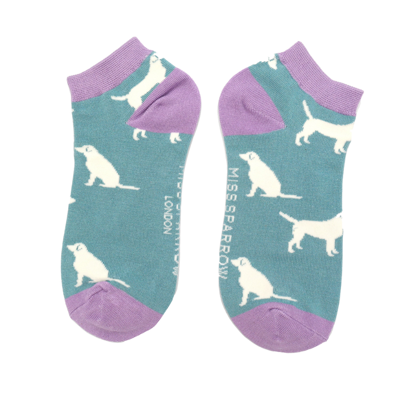 Miss Sparrow Socken low Labrador blau