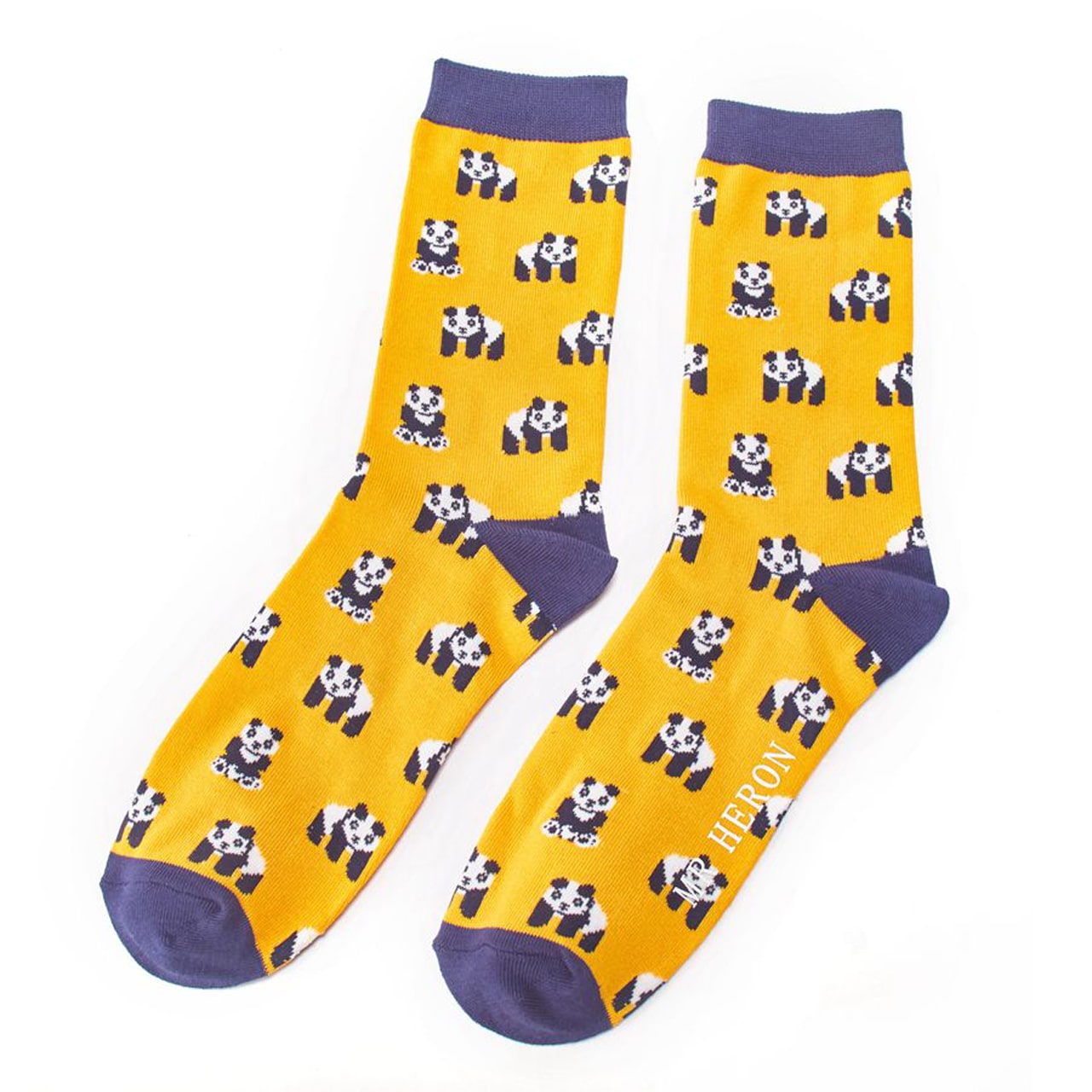 Mr. Heron Socken Pandas gelb
