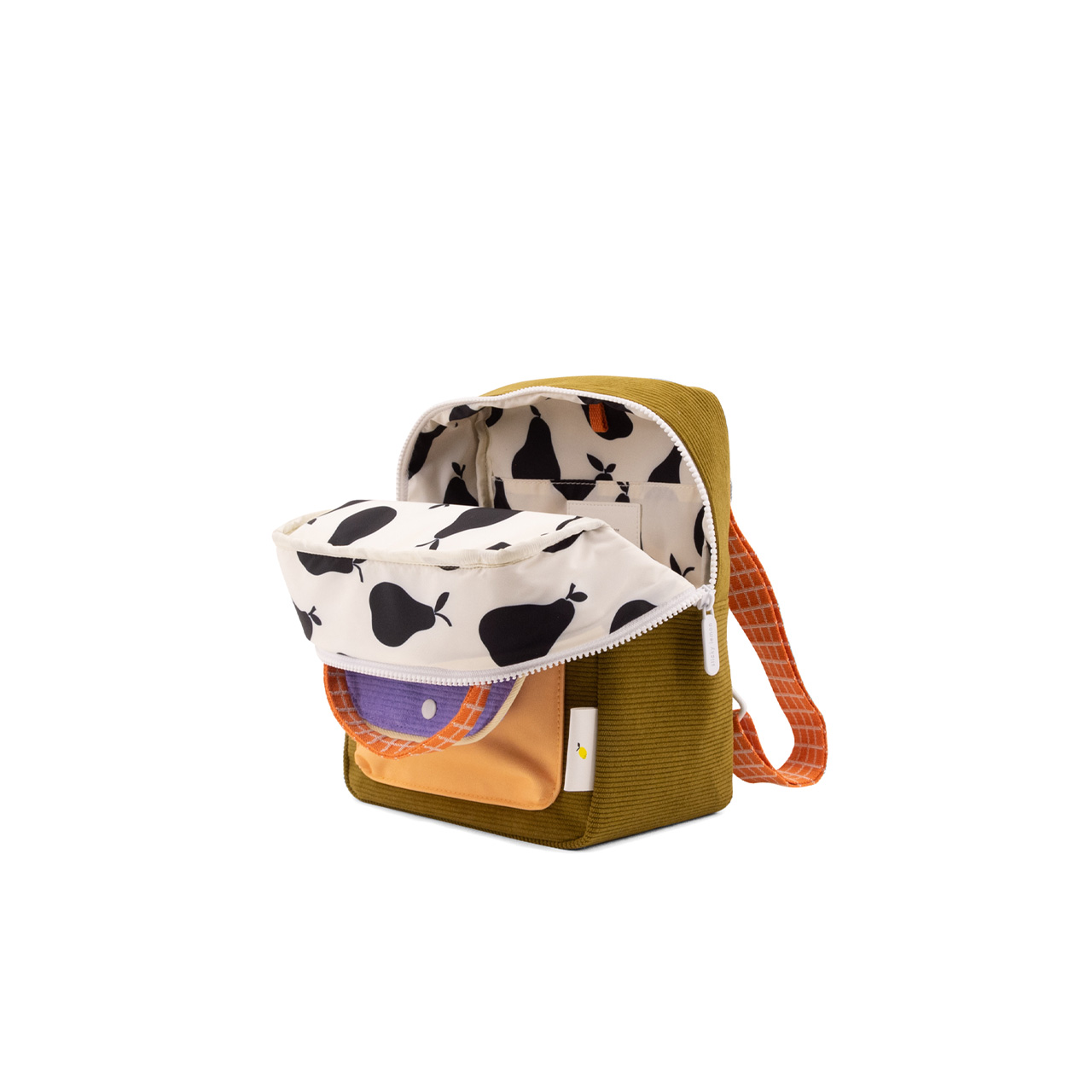 Sticky Lemon Kinder-Rucksack farmhouse cord green offen