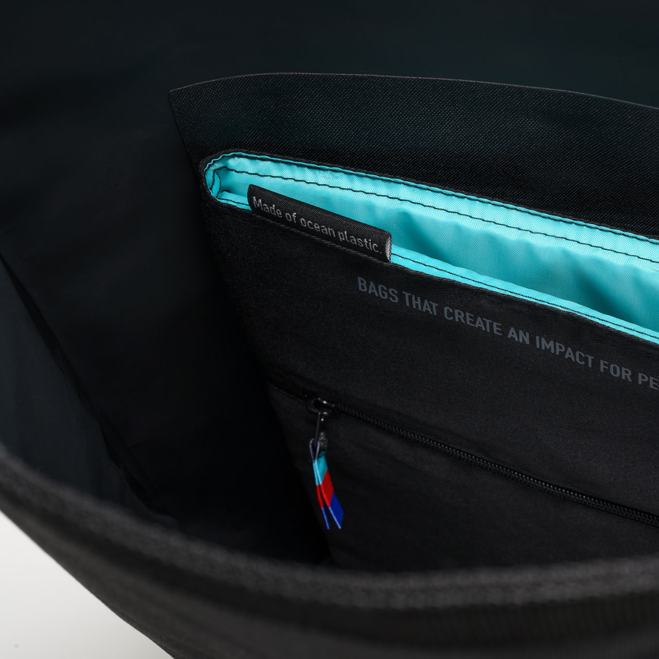 GOT BAG Rolltop schwarz Detail innen