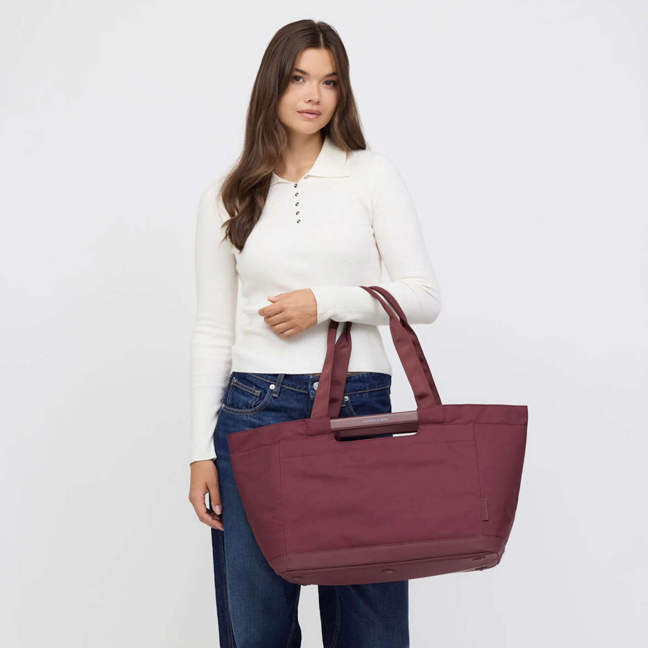 Kapten & Son Shopper Vaasa burgundy