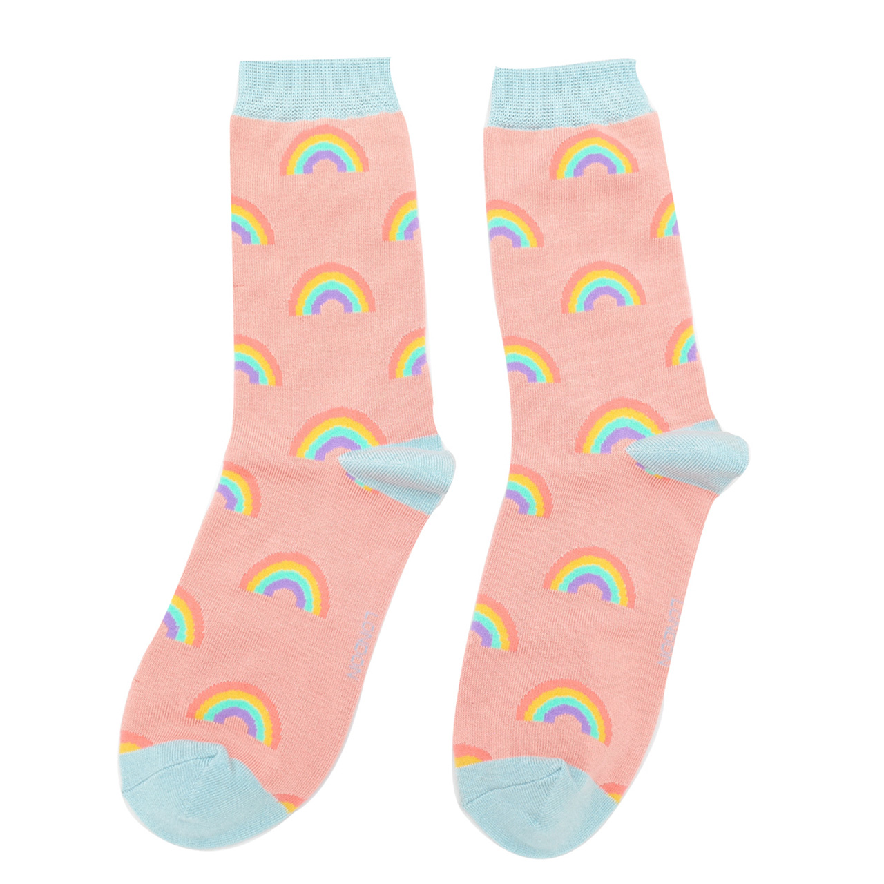 Miss Sparrow Socken Regenbogen rosa