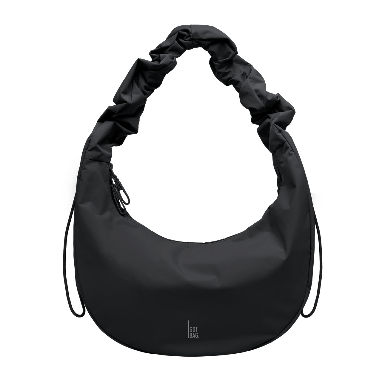 GOT BAG Moon Bag ruffle black mono front