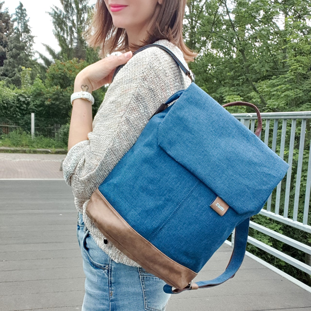 ZWEI Rucksack Olli OR13 blau Model