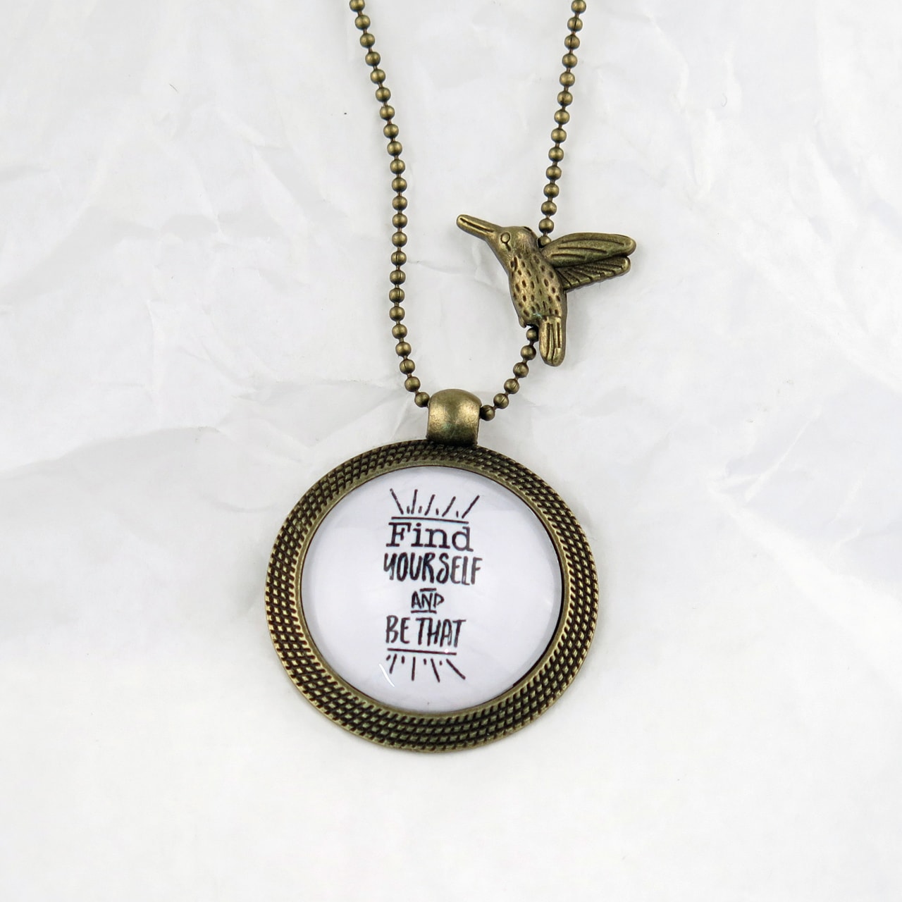 Medaillon-Halskette Find yourself