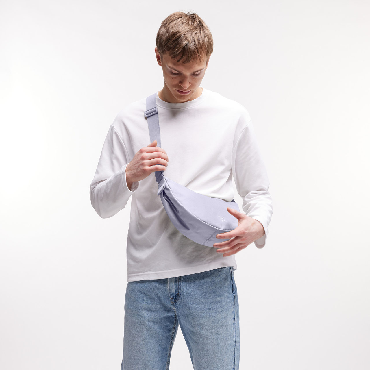 GOT BAG Moon Bag small purple coral mono Model 2