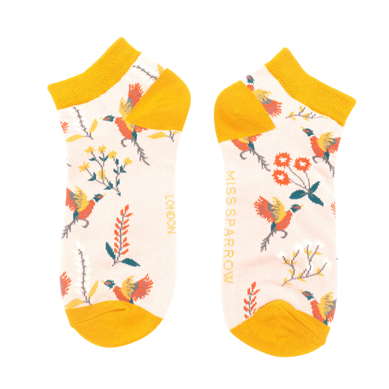 Miss Sparrow Socken low Fasane rosa