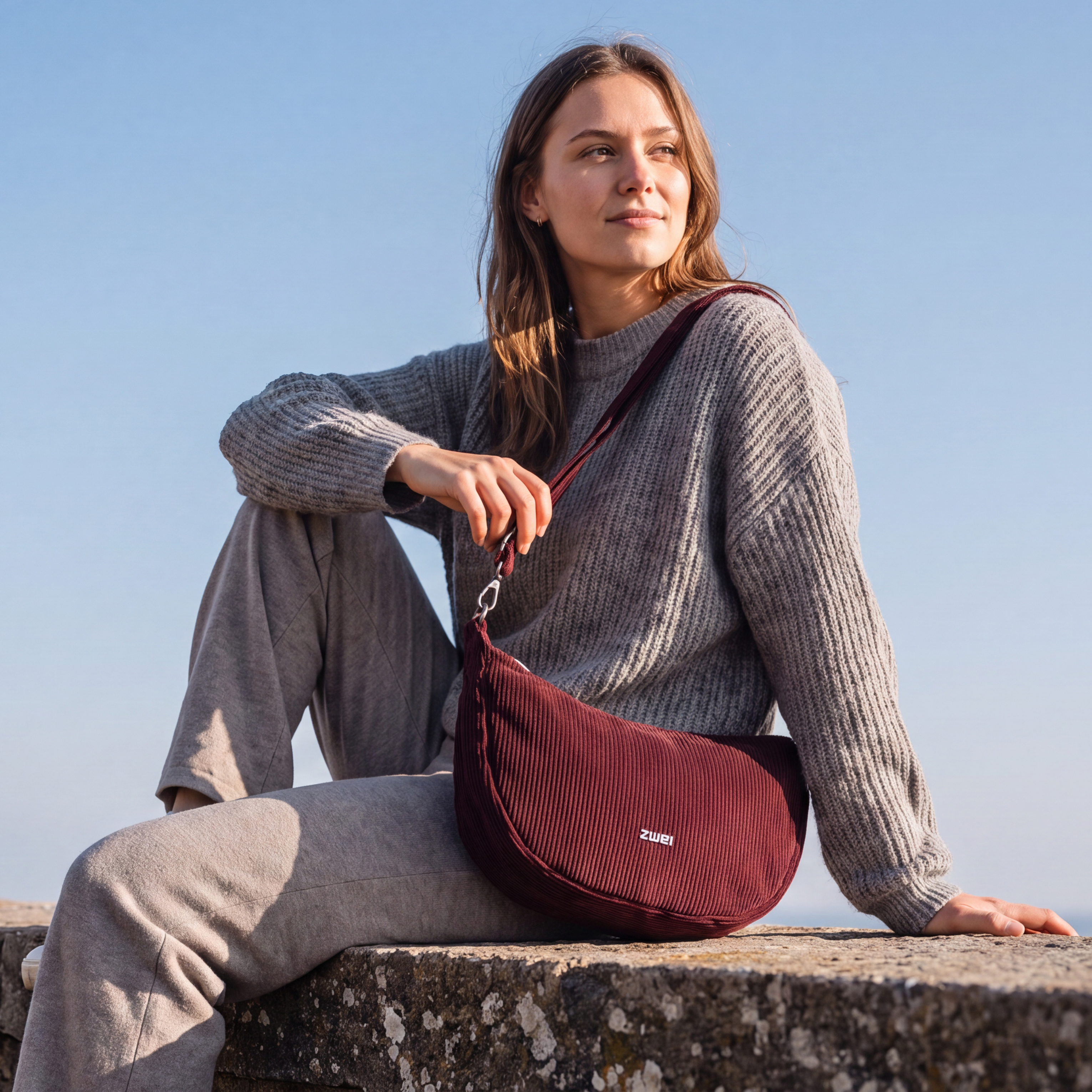 ZWEI Tasche Mademoiselle M70 cord bordeaux
