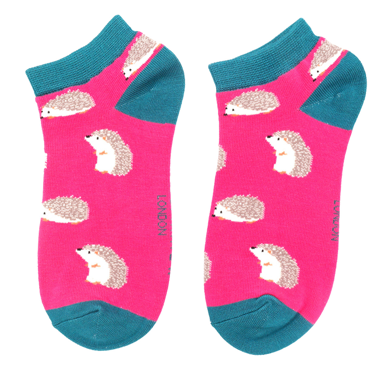 Miss Sparrow Socken low Igel pink
