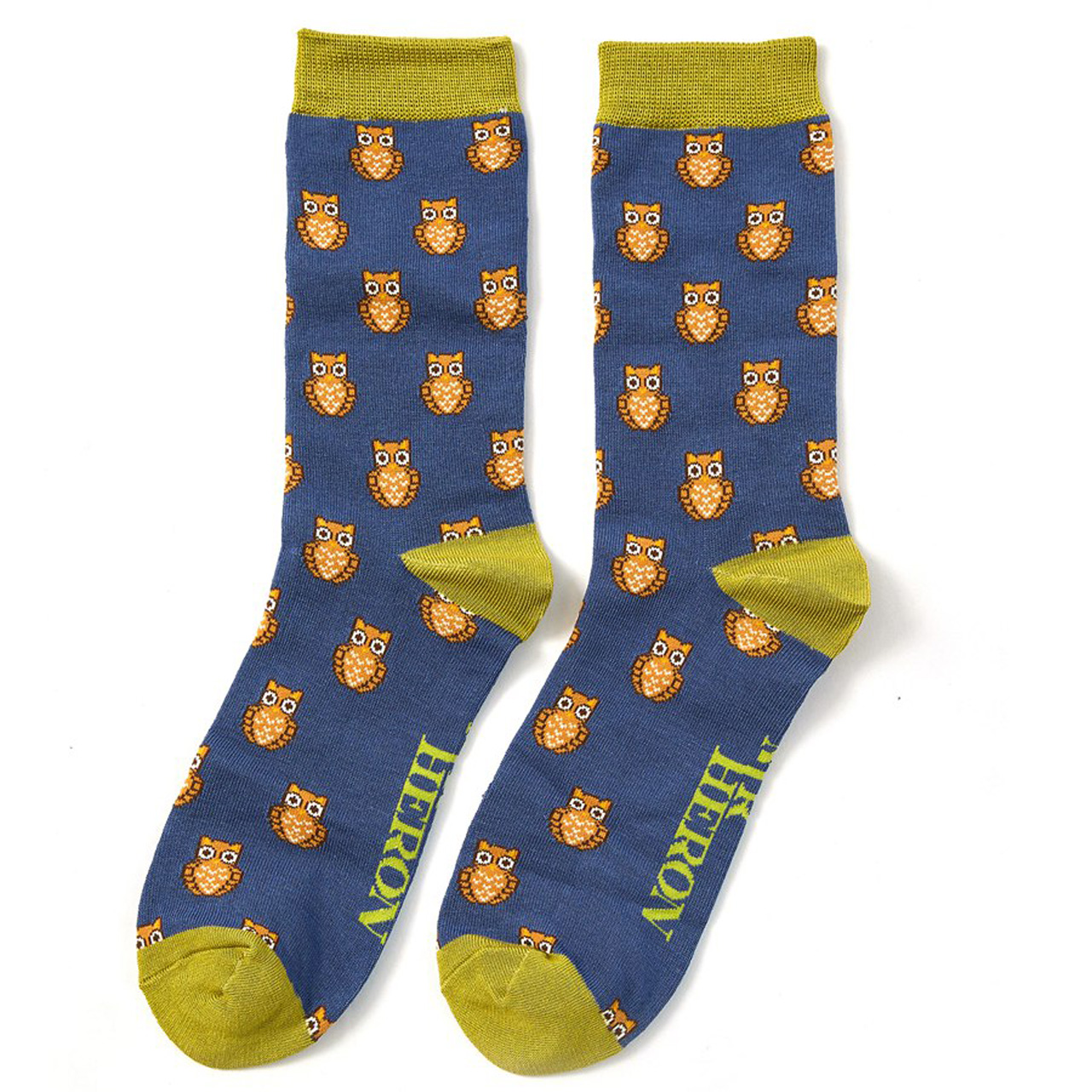 Mr. Heron Socken Eulen 2er Set blaues Paar