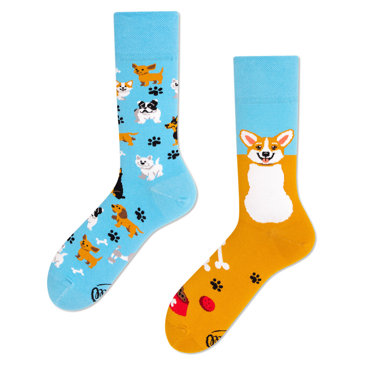 Many Mornings Socken Playful Dog
