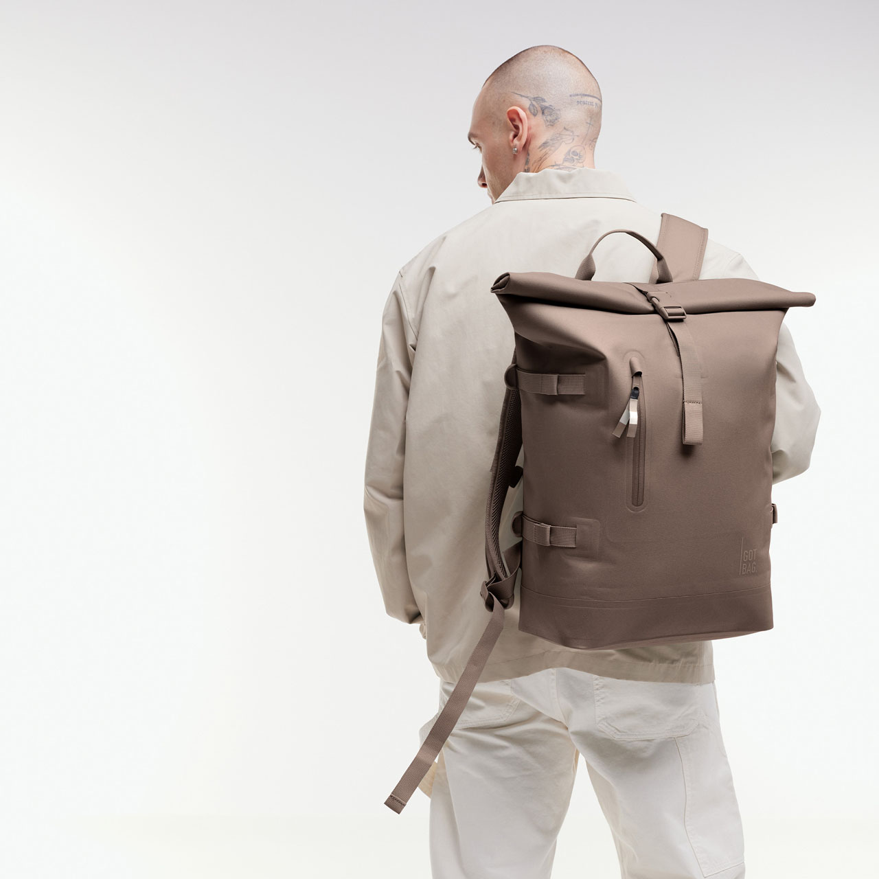 GOT BAG Rolltop 2.0 oyster mono Model 1