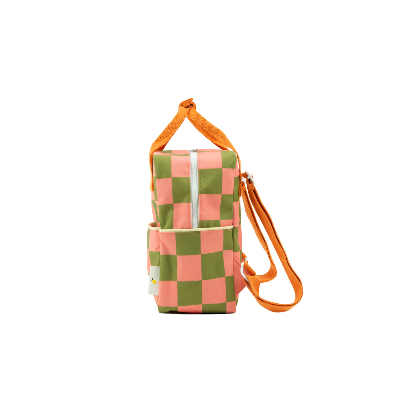 Sticky Lemon Kinder-Rucksack karo grün Seite