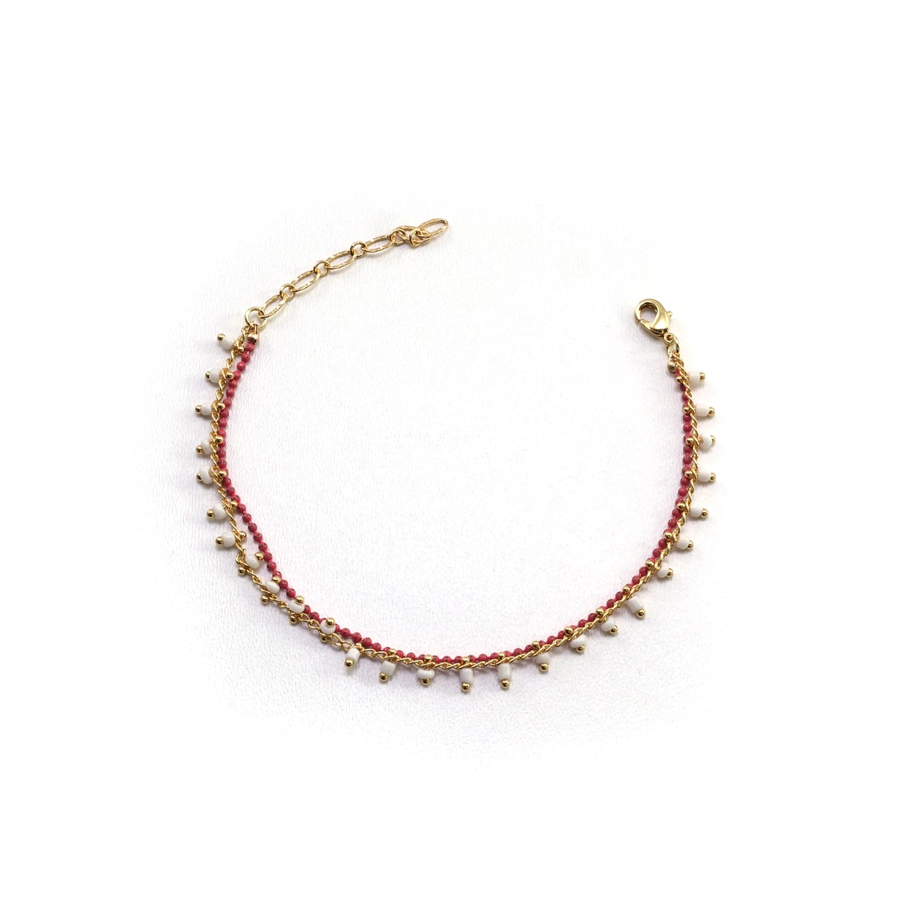 Armkette zweifach rot