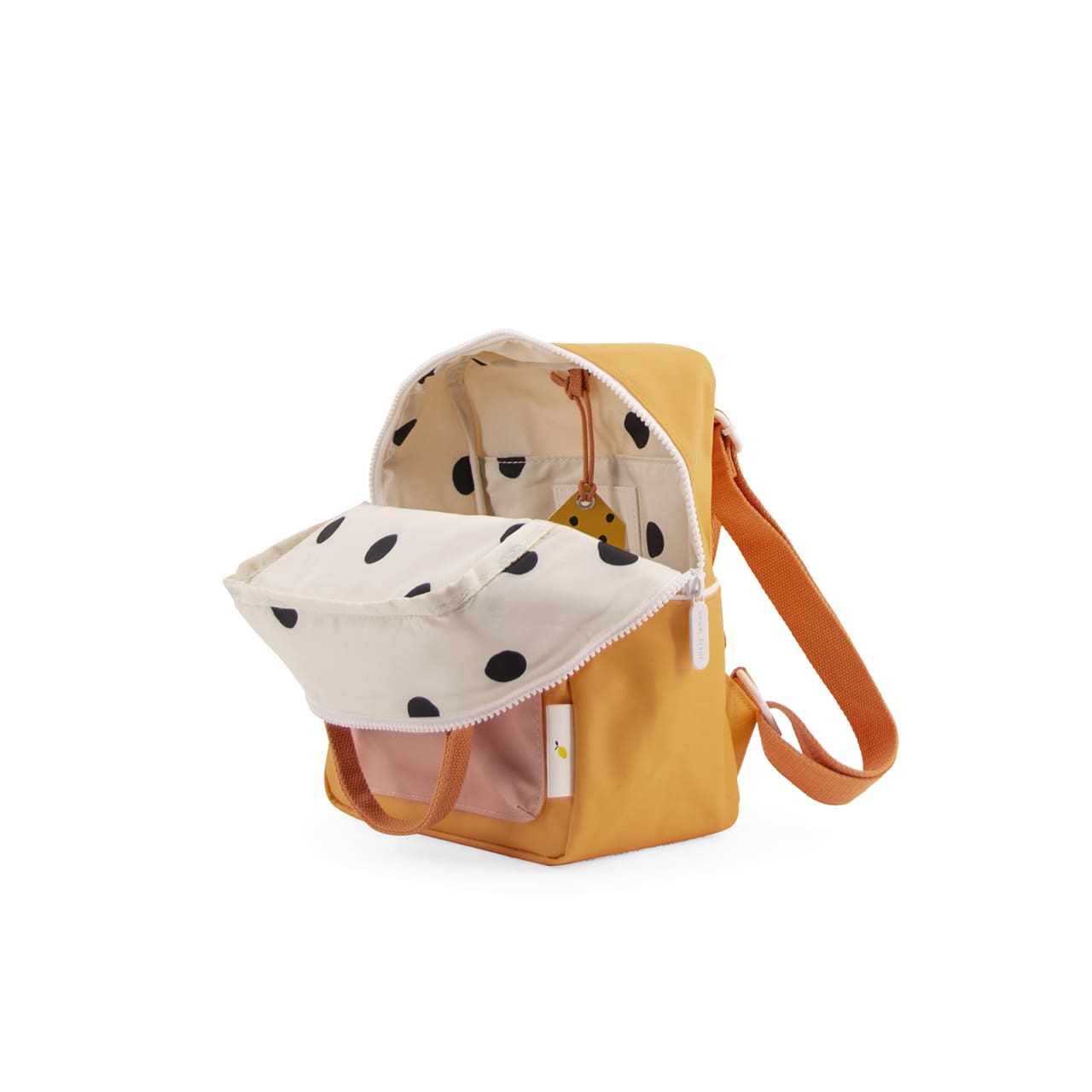 Sticky Lemon Kinder-Rucksack wanderer gelb offen