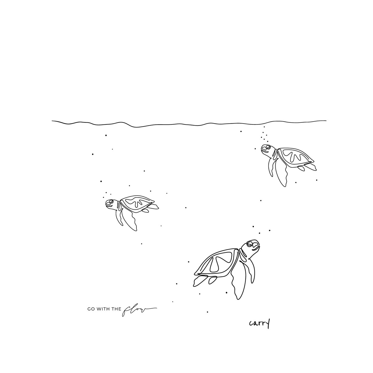 CARRY Flasche Go with the flow 0,7l Motiv