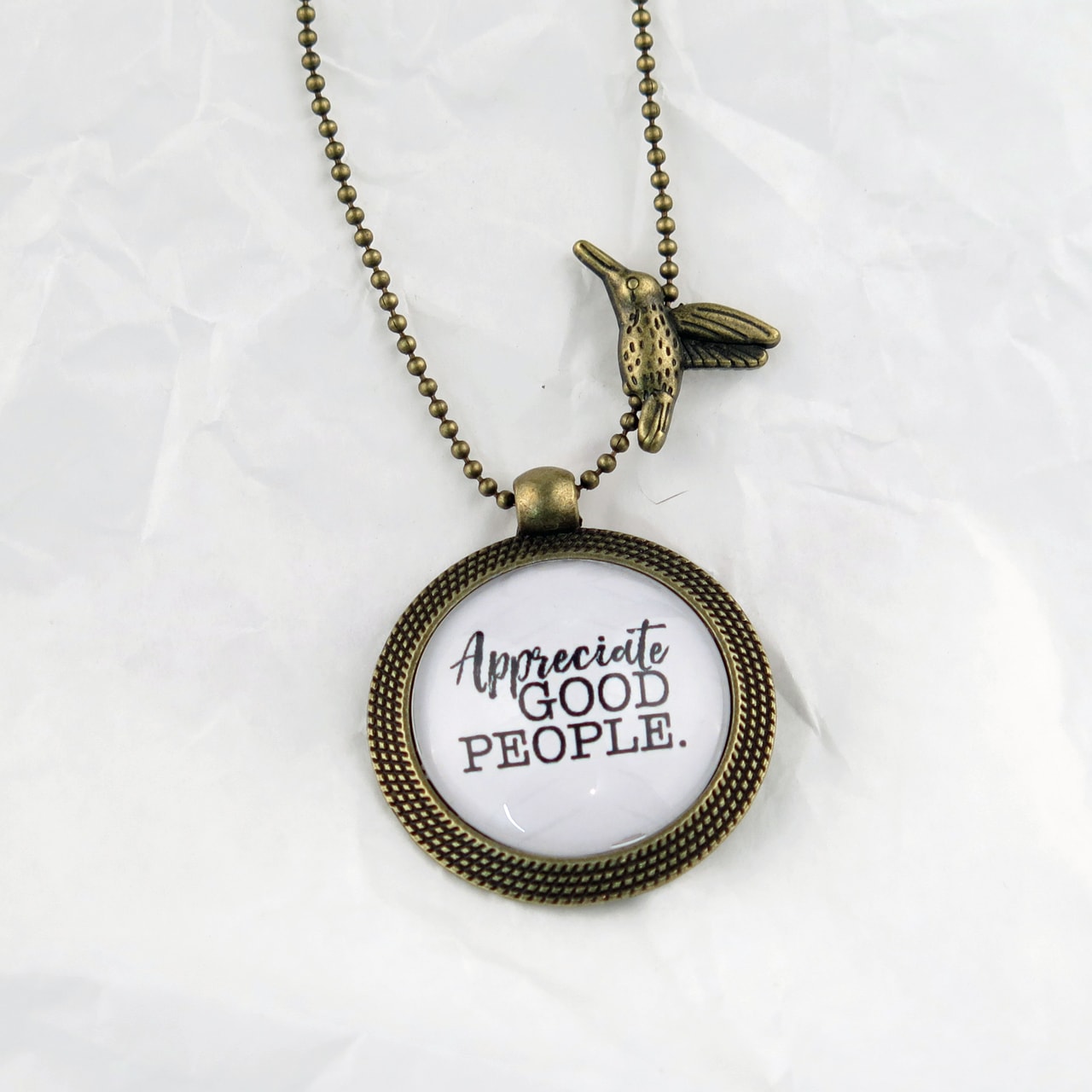 Medaillon-Halskette Appreciate good people