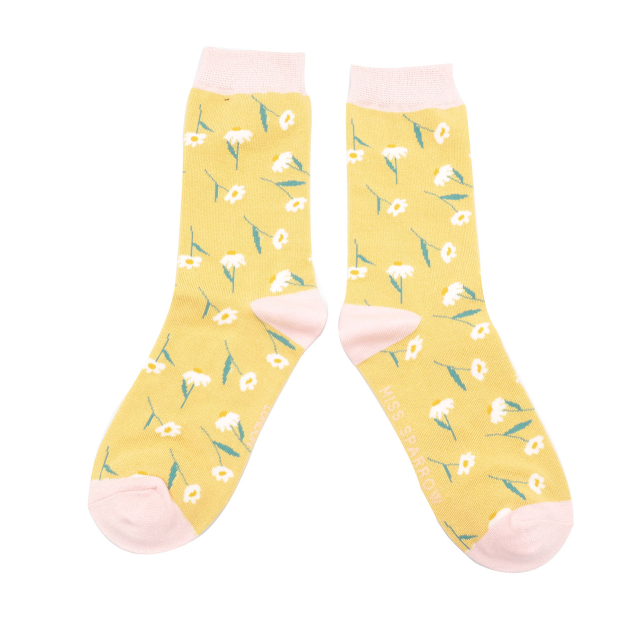 Miss Sparrow Socken Daisies gelb